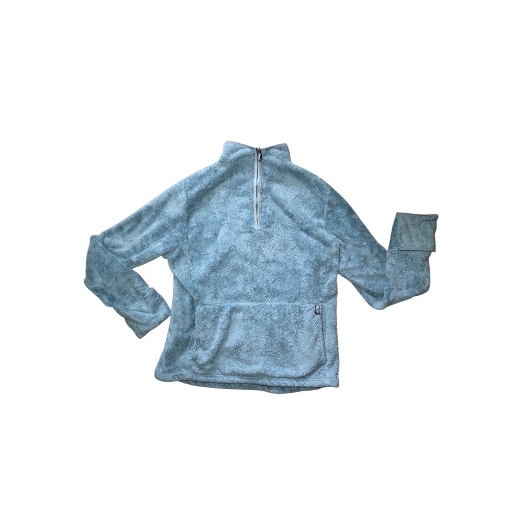 The North Face Furry Fleece 1/4-Zip Aqua Blue Pullover Sweatshirt M/L